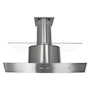 CAMPANA DE COCINA DE ISLA MANHATTAN 90 CM PLATA CON DOBLE FUNCIÓN EXTRACTORA Y PURIFICADORA