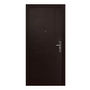 PUERTA EXTERIOR DE SEGURIDAD 11 PASADORES 95 X 213 CM IZQUIERDA CAFE MATE