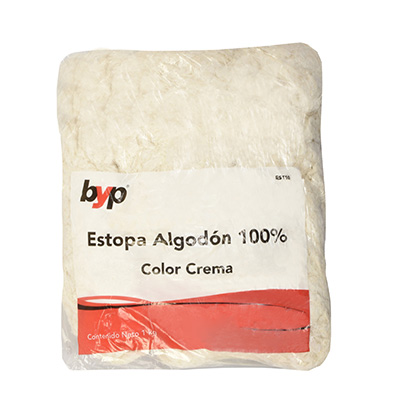 1 ESTOPA MULTIUSOS DE ALGODÓN CREMA 1 KG LIMPIEZA PULIDO Y ENCERADO ALTA ABSORCIÓN