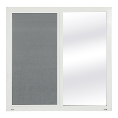 VENTANA CORREDIZA DE ALUMINIO 100 X 100 IZQUIERDA A DERECHA BLANCO