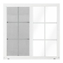 VENTANA CORREDIZA DE ALUMINIO 90 X 90CM IZQUIERDA A DERECHA BLANCA