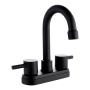 LLAVE PARA LAVABO DUOMANDO PALANCA NEGRO 3 ORIFICIOS AHORRO DE AGUA