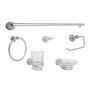JUEGO DE ACCESORIOS PARA BAÑO ALABAMA ACABADO CROMO 6 PIEZAS