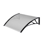 MARQUESINA POLICARBONATO 120 X 75 CM TRANSPARENTE NEGRO