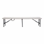 BANCA PLEGABLE 183 CM PLÁSTICO Y METAL BEIGE