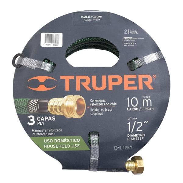 MANGUERA 10M 1/2" 3 CAPAS REFORZADA