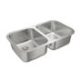 FREGADERO 2 TINAS ACERO INOXIDABLE BAJO CUBIERTA 77.9 X 46.4 CM AMPLIO ESPACIO