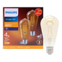 FOCO LED E27 ST64 LUZ CÁLIDA 4 W / 35 W 2 PIEZAS