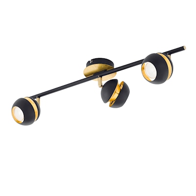 LUMINARIO RIEL DE 3 LUCES NOCITO 58.5 X 10.5 CM NEGRO EGLO