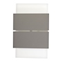 ARBOTANTE DE MURO LED DE CONEXIÓN 5.6 W 2 FOCOS LUZ CÁLIDA IP 44 GRIS
