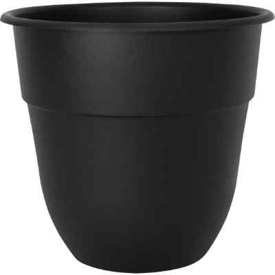 MACETA DE PLÁSTICO REDONDA MEDIANA NEGRA 10 PULGADAS