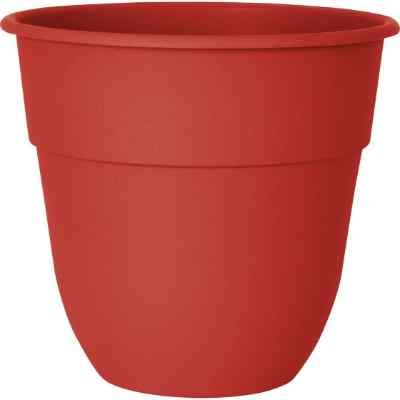 MACETA DE PLÁSTICO REDONDA MEDIANA ROJA 10 PULGADAS