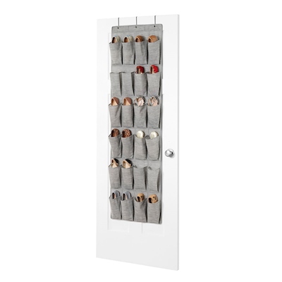 ORGANIZADOR DE ZAPATOS PARA PUERTA GRIS 48.3 X 162.6 CM