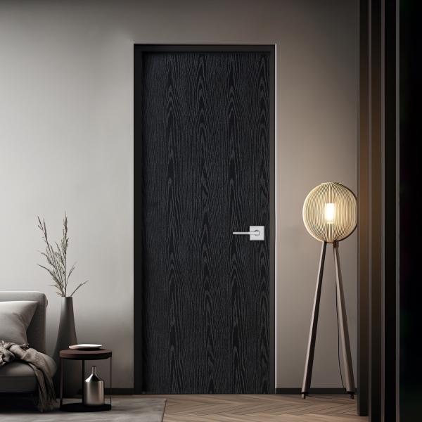 PUERTA INTERIOR SEMISOLIDA 70 X 213 CM GRIS OXFORD AJUSTE EXPRESS