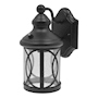 FAROL DE MURO LED/INCANDESCENTE SOLAR 40 W 1 FOCO FOTOCELDA NEGRO MATE