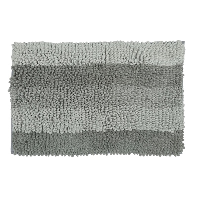 TAPETE PARA BAÑO POLIÉSTER 40 X 60 CM GRIS DEGRADADO ANTIDERRAPANTE