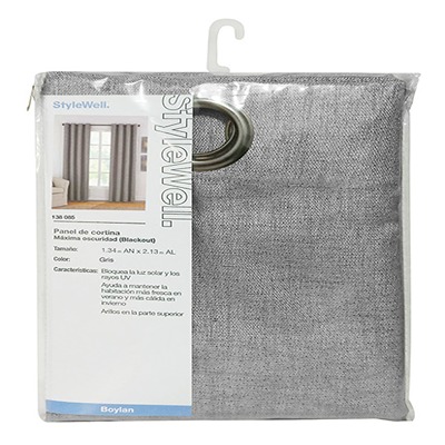 CORTINA BO TIPO LINO GRIS 134 X 213 CM
