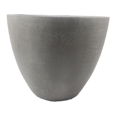 MACETA CERÁMICA GRIS CONICA 10IN