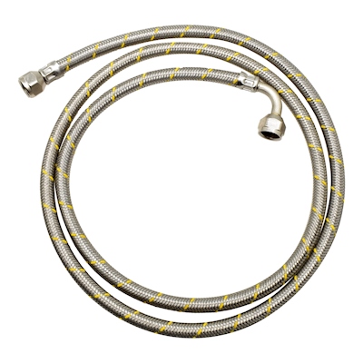 MANGUERA FLEXIBLE PARA GAS LP Y NATURAL DE ACERO 1.5M 3/8"
