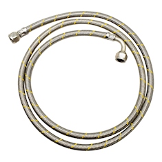 MANGUERA FLEXIBLE PARA GAS LP Y NATURAL DE ACERO 1.5M 3/8"
