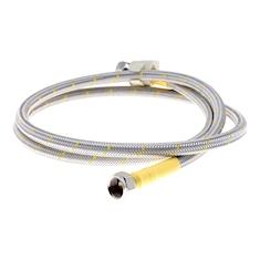 MANGUERA FLEXIBLE PARA GAS LP Y NATURAL DE ACERO 1.45M 3/8"