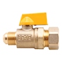 LLAVE DE CONTROL RECTA PARA GAS 1/2 X 3/8 DE PULGA