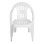 SILLA DE JARDÍN APILABLE MÉRIDA PLÁSTICO BLANCO
