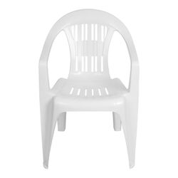 SILLA DE JARDÍN APILABLE MÉRIDA PLÁSTICO BLANCO