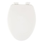 ASIENTO PARA BAÑO ALARGADO PLÁSTICO BLANCO CON ADAPTADOR INFANTIL Y CIERRE LENTO