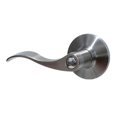 MANIJA PARA PUERTA REVERSIBLE ACERO NIQUEL SATINADO PARA BAÑO Y RECAMARA INTERIOR