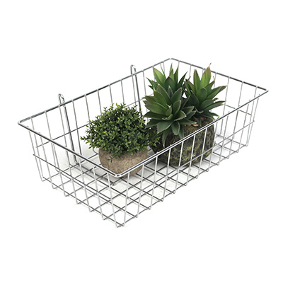 CANASTA ORGANIZADORA DE ALAMBRE 27.63 X 41.91 X 14.94 CM ACERO PLATA