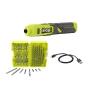 KIT DESTORNILLADOR INALÁMBRICO 4 VOLTS CON 80 PUNTAS RYOBI