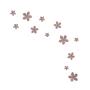 FLORES 3D PARA PARED ROSE GOLD 12 PIEZAS