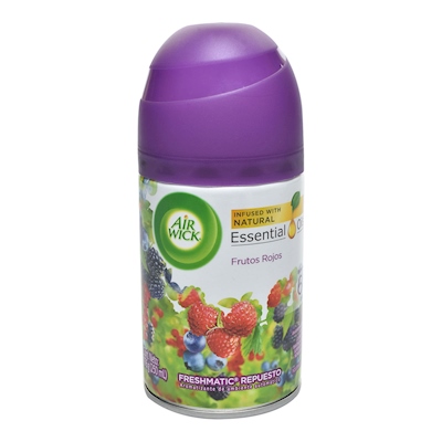 REPUESTO DE AROMATIZANTE DE AMBIENTE AUTOMÁTICO FRUTOS ROJOS DE 250 ML 2 PIEZAS