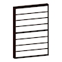 PROTECTOR PARA VENTANA CELOSIA CONTEMPO ACERO 90 X 120 CM CHOCOLATE