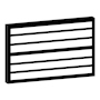 PROTECTOR PARA VENTANA CELOSIA CONTEMPO ACERO 90 X 60 CM NEGRO