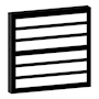 PROTECTOR PARA VENTANA CELOSIA CONTEMPO ACERO 60 X 60 CM NEGRO