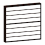 PROTECTOR PARA VENTANA CELOSIA CONTEMPO ACERO 120 X 120 CM CHOCOLATE