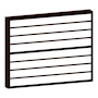 PROTECTOR PARA VENTANA CELOSIA CONTEMPO ACERO 120 X 100 CM CHOCOLATE