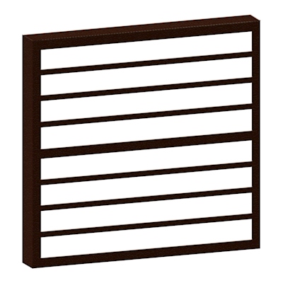 PROTECTOR PARA VENTANA CELOSIA CONTEMPO ACERO 100 X 100 CM CHOCOLATE