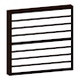 PROTECTOR PARA VENTANA CELOSIA CONTEMPO ACERO 90 X 90 CM CHOCOLATE