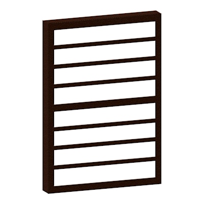 PROTECTOR PARA VENTANA CELOSIA CONTEMPO ACERO 60 X 90 CM CHOCOLATE