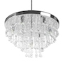 CANDIL COLGANTE CLÁSICO PRAGA METAL PLATA CROMADO 7 LUCES INCANDESCENTES