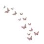 MARIPOSAS 3D PARA PARED DISEÑO FULL ROSE GOLD 12 PIEZAS