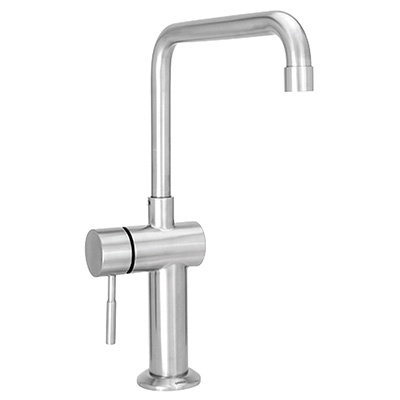 LLAVE PARA FREGADERO MONOMANDO ACERO INOXIDABLE MANERAL TIPO PALANCA 15" BASE GIRATORIA