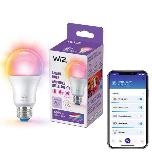 FOCO INTELIGENTE A19 LUZ MULTICOLOR ATENUABLE 8.8 W EQUIVALENTE A 60 W E26 1 PAQUETE