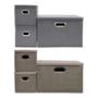SET 3 CAJAS ORGANIZADORAS SÓLIDAS PLÁSTICO TAPA VARIOS ES CON ASAS