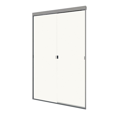 CANCEL PARA BANO DOBLE CORREDIZO PERFIL PLATA VIDRIO TRANSPARENTE 120 X 187.5 CM ALUMINIO