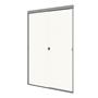 CANCEL PARA BANO DOBLE CORREDIZO PERFIL PLATA VIDRIO TRANSPARENTE 120 X 187.5 CM ALUMINIO