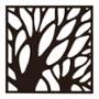 PROTECTOR PARA VENTANA CELOSIA FOREST ACERO 100 X 100 CM CHOCOLATE
